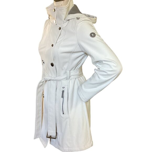 Calvin Klein Hooded Trench Coat XS Water Wind Resistant 75N - Picture 5 of 15